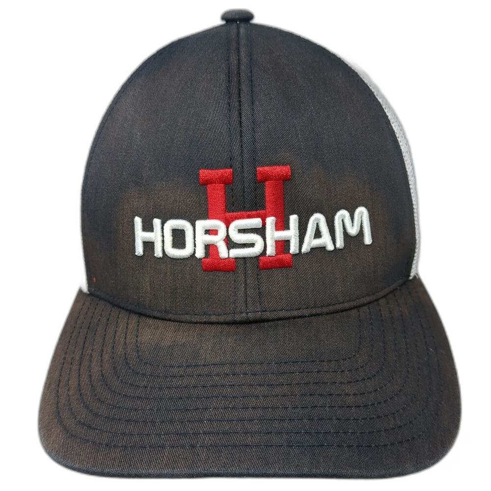Pacific Headwear Trucker Hat Blue White Red One Size Horsham 104C Mesh Snapback